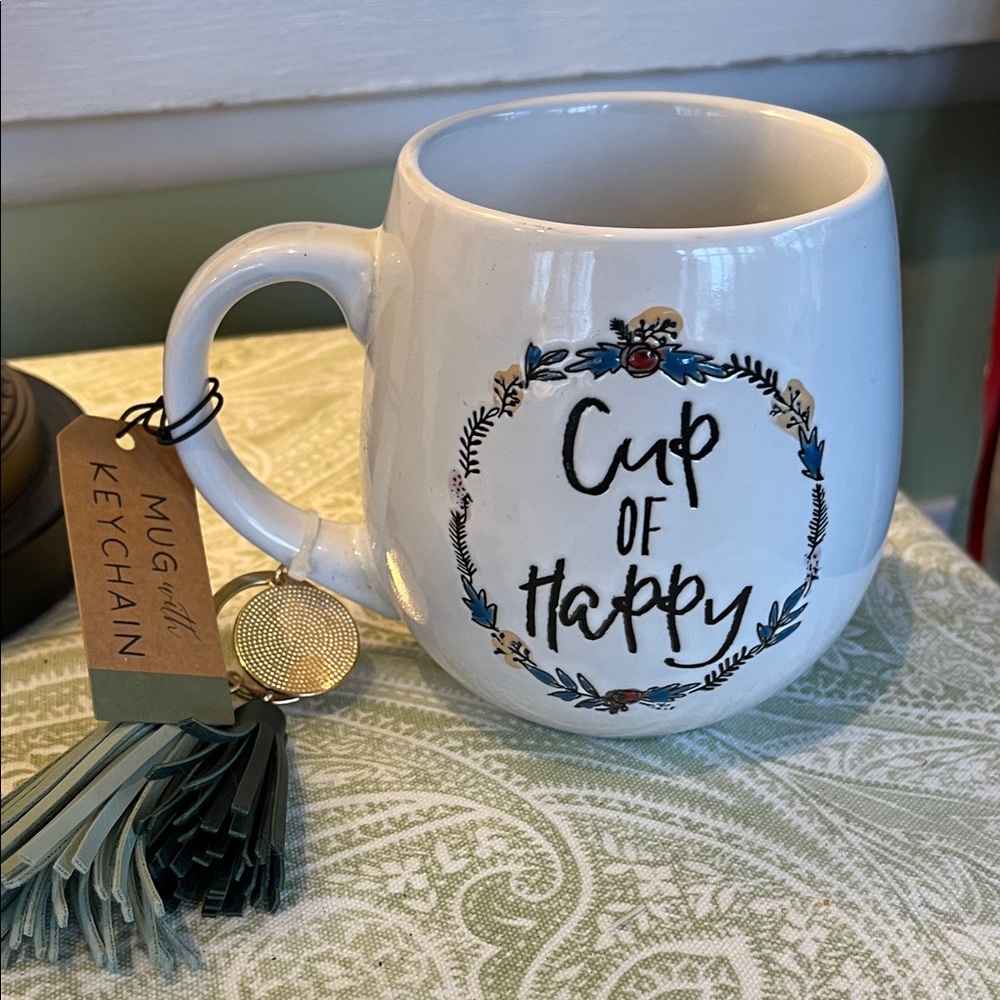 Cup of Happy Mug with Keychain